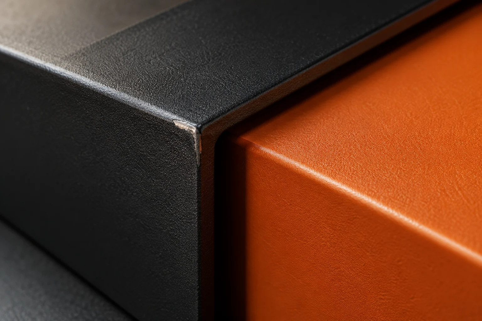 Illustrative powder-coating touch-up imagery